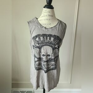 Voice Of California Gray Graphic Tank Top Sz.L